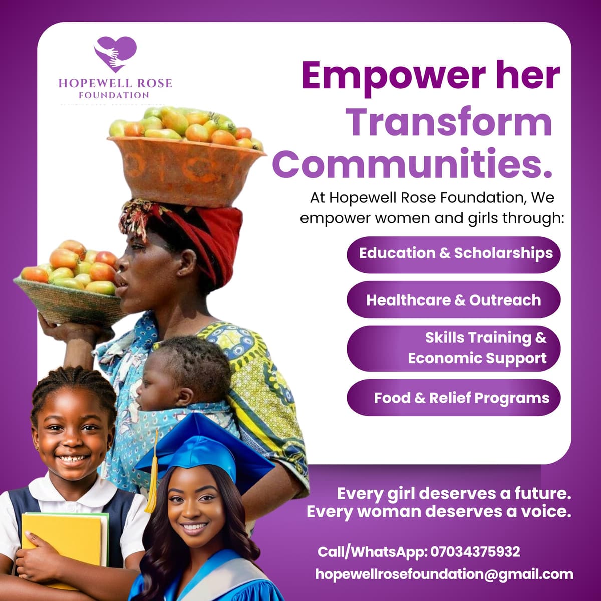 Hopewell Rose outreach poster